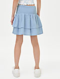 Pure Cotton Shirred Ra Ra Skirt (6-16 Yrs)