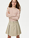 Denim Pleated Skirt (6-16 Yrs)
