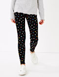 Cotton Rich Heart Print Leggings (6-16 Yrs)