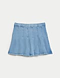 Denim Pleated Skirt (6-16 Yrs)