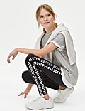 Cotton Rich Slogan Side Stripe Leggings (6-16 Yrs)