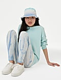 Katoenrijke legging met tie-dye-effect (6-16 jaar)