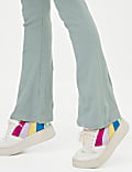 Cotton Rich Ribbed Flared Trousers (6-16 Yrs)