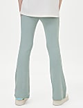 Cotton Rich Ribbed Flared Trousers (6-16 Yrs)