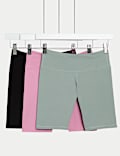 Lot de 3&nbsp;shorts cyclistes en coton (du 2&nbsp;au 16&nbsp;ans)