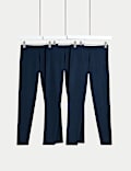 3pk Cotton Rich Plain Leggings (6-16 Yrs)