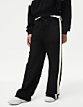 Cotton Rich  'Wide Leg Striped Joggers (2-16 Yrs)