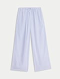 Wide Leg Linen Rich Trousers (6-16 Yrs)