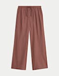 Wide Leg Linen Rich Trousers (6-16 Yrs)