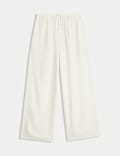 Wide Leg Linen Rich Trousers (6-16 Yrs)
