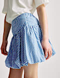 Pure Cotton Printed Puff Ball Skirt (6-16 Yrs)