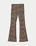 Cotton Rich Animal Flared Leggings (6-16 Yrs)