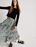 Pure Cotton Ditsy Floral Maxi Skirt (6-16 Yrs)