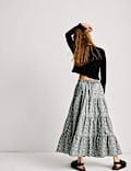 Pure Cotton Ditsy Floral Maxi Skirt (6-16 Yrs)