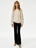 Velvet Studded Flared Leggings (6-16 Yrs)