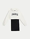2pc Paris Hoodie and Dress Outfit (6-16 Yrs)