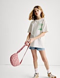 Denim Mom Shorts aus reiner Baumwolle (6–16 J.)