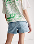 Denim Mom Shorts aus reiner Baumwolle (6–16 J.)