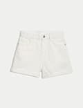 Mom Pure Cotton Denim Shorts (6-16 Yrs)