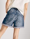 Pantalones cortos 100 % algodón denim de corte Mom (6-16 años)