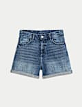 Pantalones cortos 100 % algodón denim de corte Mom (6-16 años)