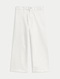 Wide Leg Cotton Rich Cropped Jeans (6-16 Yrs)
