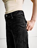 Wide Leg Cotton Rich Cropped Jeans (6-16 Yrs)
