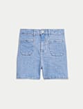 Short en jean de coton (du 2 au 16 ans)