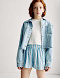 Pure Cotton Striped Shorts (6-16 Yrs)