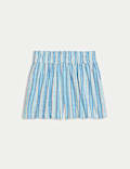 Pure Cotton Striped Shorts (6-16 Yrs)