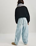 Denim Diamante Baggy Barrel Jeans (6-16 Yrs)