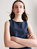 Kleid aus Baumwollmischgewebe mit tiefer Taille und Gingham-Muster (6&ndash;16 Jahre)