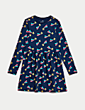 Kleid aus reiner Baumwolle mit Sternmuster (6–16 Jahre)