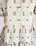 2 Piece Pure Cotton Floral Lace Trim Outfit (6-16 Yrs)