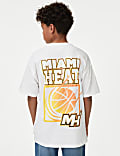 T-shirt 100&nbsp;% à motif NBA Miami Heat (du 6 au 16&nbsp;ans)