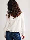 Pure Cotton Lace Trim Top (6-16 Yrs)