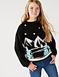 Strickpullover mit Pailletten (6–16 J.)