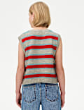 Striped Knitted Vest (6-16 Yrs)