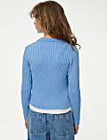 Cotton Rich Sparkly Knitted Cardigan (6-16 Yrs)