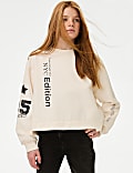 Sweat en coton avec texte (du 6 au 16 ans)