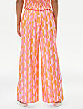 Pure Cotton Printed Wide Leg Trousers (6-16 Yrs)