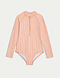 Striped Long Sleeve Swimsuit (6-16 Yrs)