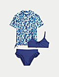3pc Animal Print Swim Set (6-16 Yrs)