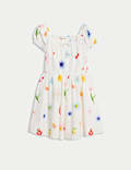 Pure Cotton Floral Dress (6-16 Yrs)