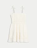 Pure Cotton Shirred Dress (6-16 Yrs)
