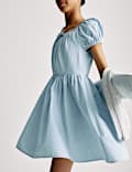 Pure Cotton Milkmaid Dress (6-16 Yrs)