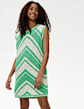 Vestido de punto de rayas con algodón (6-16 años)