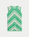 Vestido de punto de rayas con algodón (6-16 años)