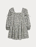 Robe à imprimé léopard 100 % coton (du 6 au 16 ans)