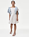 Pure Cotton Floral Dress (6-16 Yrs)